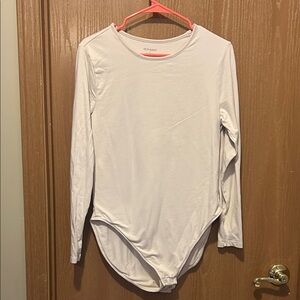 Old Navy Classic Cream Long Sleeve Bodysuit